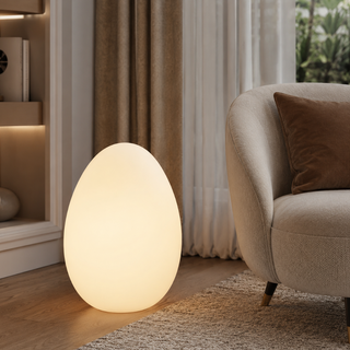 Modern Sculptural  Oval LED Floor Lamp