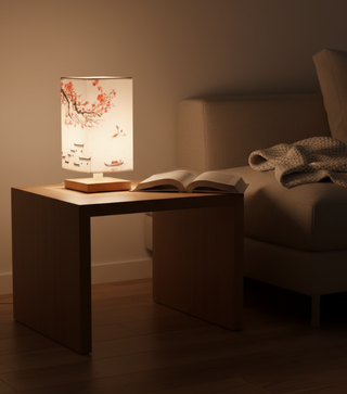 Japanese Style Wooden Table Lamp