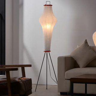 Japanese Rice Paper Sculptural Floor Lamp