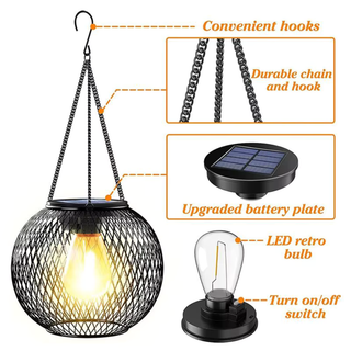 Solar Outdoor Lantern With Automatic Dusk Sensor