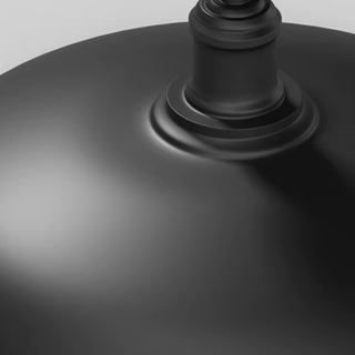 Black Round Semi-Flush Mount Outdoor Light