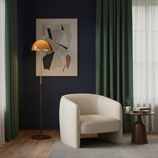 Amber Acrylic Dome Floor Lamp
