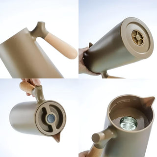 Scandinavian Insulated Carafe with Wooden Handle