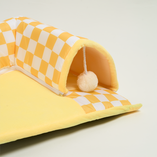 Washable Plaid Cat Tunnel