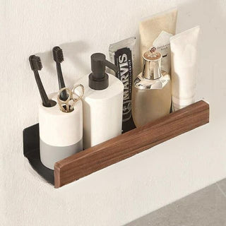 Rustic Wooden Bathroom Shelf