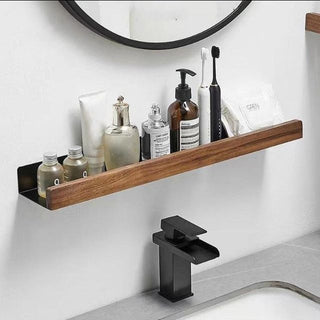Rustic Wooden Bathroom Shelf