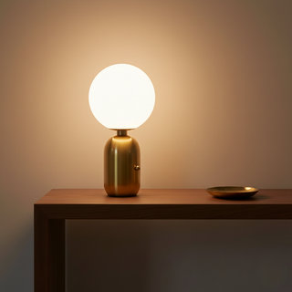 Geometric Opal Glass Table Lamp