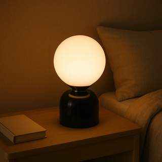 Marble and Glass Table Lamp