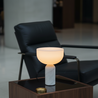 Elegant Marble Rechargeable Table Lamp