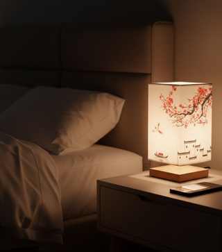 Japanese Style Wooden Table Lamp