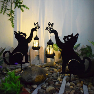 Cat Silhouette Solar Garden Light