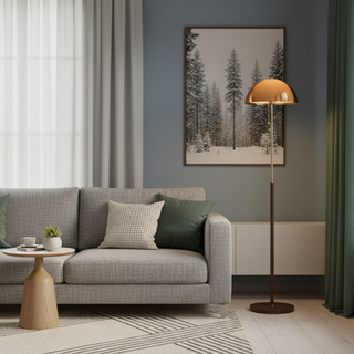 Amber Acrylic Dome Floor Lamp