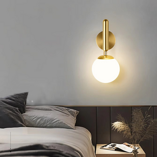 Brass Globe Wall Sconce