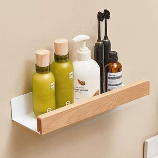Rustic Wooden Bathroom Shelf