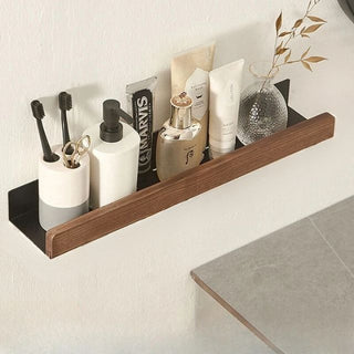 Rustic Wooden Bathroom Shelf