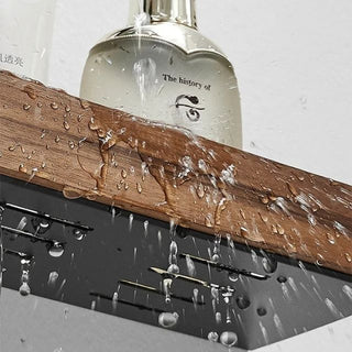 Rustic Wooden Bathroom Shelf
