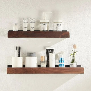 Rustic Wooden Bathroom Shelf