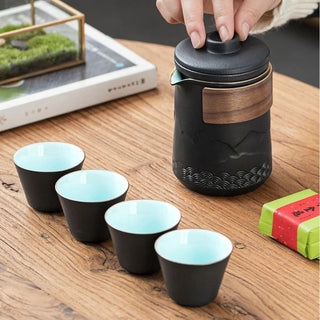 Portable Ceramic Travel Tea Set