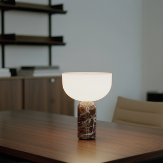 Elegant Marble Rechargeable Table Lamp