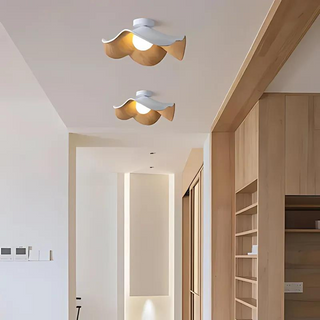 Scandinavian Wooden Ceiling Light – Soft Ambient Glow