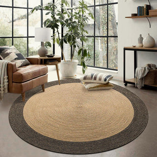 Large Braided Round Jute Rug