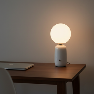 Geometric Opal Glass Table Lamp