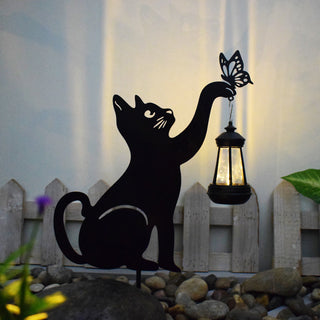 Cat Silhouette Solar Garden Light