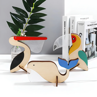 Wooden Animal LED Table Lamp