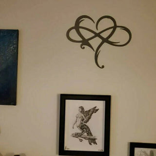 Infinity Love Heart Metal Wall Decor