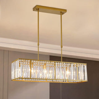 Nordic Crystal Linear Chandelier For Kitchen Island