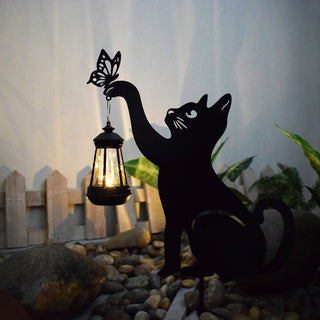 Cat Silhouette Solar Garden Light