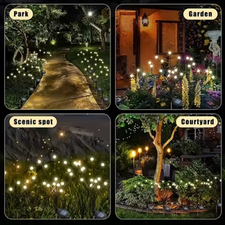 Solar Firefly Garden Lights With Flexible LED Stems