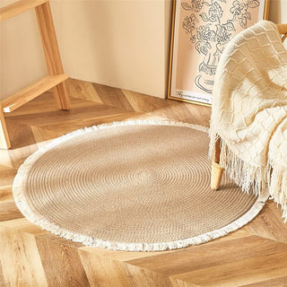 Large Braided Round Jute Rug