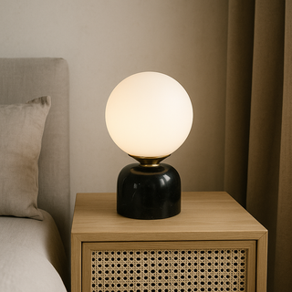 Marble and Glass Table Lamp