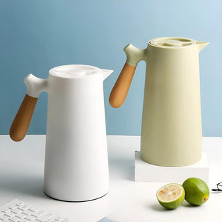 Scandinavian Insulated Carafe with Wooden Handle