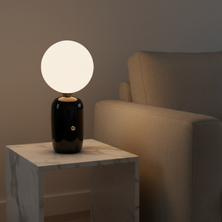 Geometric Opal Glass Table Lamp