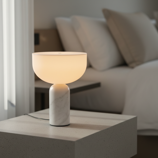 Elegant Marble Rechargeable Table Lamp