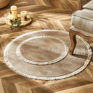 Large Braided Round Jute Rug