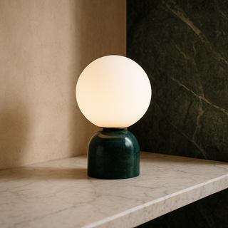 Marble and Glass Table Lamp