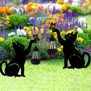 Cat Silhouette Solar Garden Light
