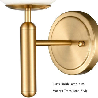 Brass Globe Wall Sconce