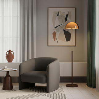 Amber Acrylic Dome Floor Lamp