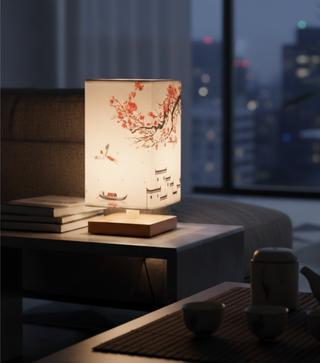 Japanese Style Wooden Table Lamp