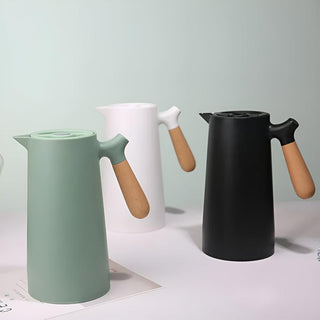 Scandinavian Insulated Carafe with Wooden Handle