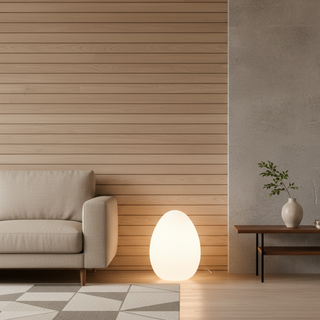 Modern Sculptural  Oval LED Floor Lamp