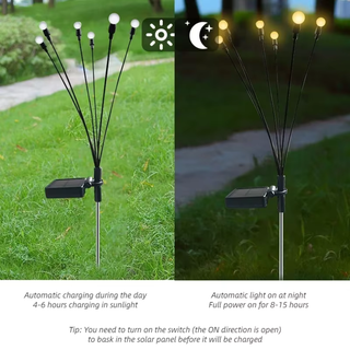 Solar Firefly Garden Lights With Flexible LED Stems