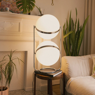 Sculptural Modern Chrome Floor Lamp