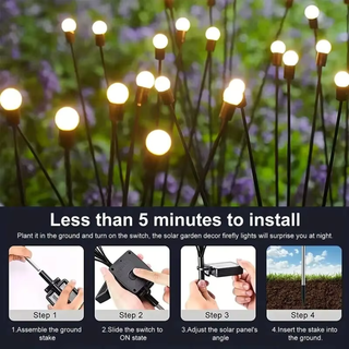 Solar Firefly Garden Lights With Flexible LED Stems