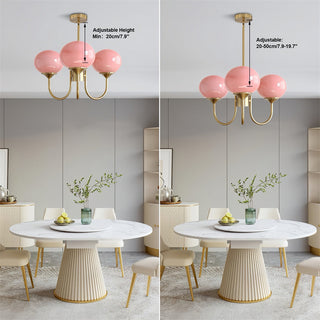 Modern 3-Light Globe Chandelier