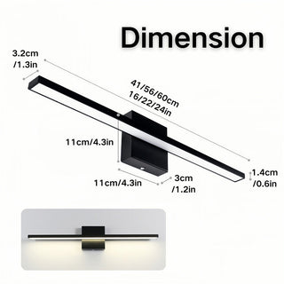 Waterproof Black LED Bathroom Vanity Light